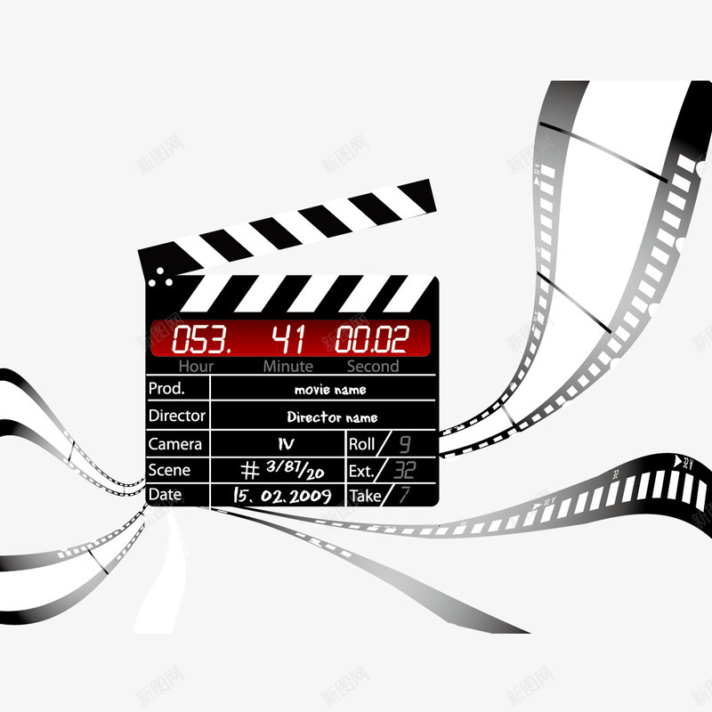 电影拍摄器材矢量图ai免抠素材_88icon https://88icon.com 电影胶片 电影道具 胶片 矢量图