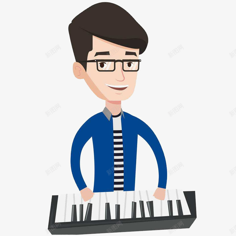 戴眼镜的男子弹钢琴png免抠素材_88icon https://88icon.com 弹钢琴的手 手绘弹钢琴的手 琴键 电子琴 男子 男教师 眼镜 钢琴