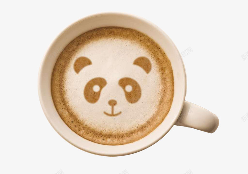 熊猫图案咖啡png免抠素材_88icon https://88icon.com 咖啡 杯子 熊猫
