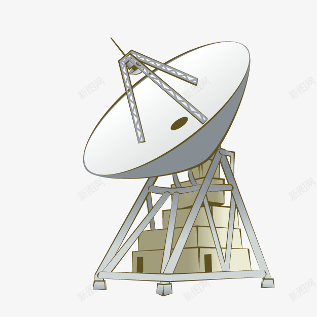 卡通信号塔png免抠素材_88icon https://88icon.com 信号器 信号塔 天台设施 电视台