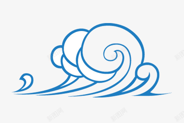 浪花蓝色浪花装饰png免抠素材_88icon https://88icon.com 图片 浪花 蓝色 装饰