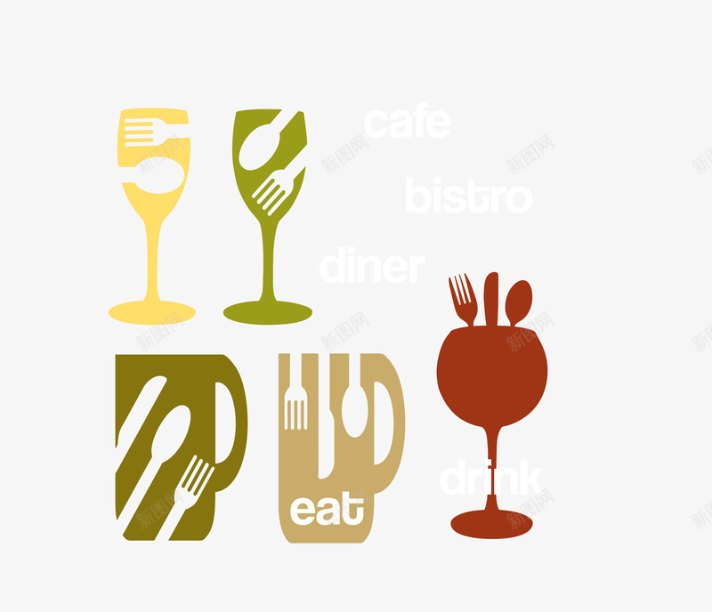 彩色餐具装饰高脚杯瓷杯png免抠素材_88icon https://88icon.com 彩色餐具 瓷杯装饰 矢量瓷杯 高脚杯瓷杯