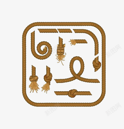 绳子png免抠素材_88icon https://88icon.com 绳子 绳结 麻绳