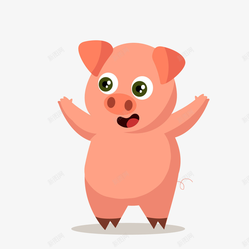 粉色卡通站立小猪矢量图ai免抠素材_88icon https://88icon.com 卡通 卡通小猪 小猪 站立 站立小猪 粉色 粉色小猪 矢量图