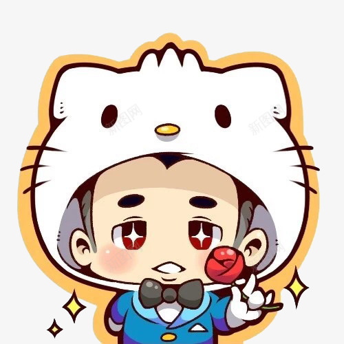 猫咪头套png免抠素材_88icon https://88icon.com 卡通 头套 猫咪 男生