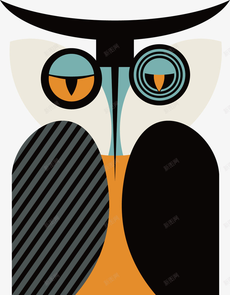 卡通猫头鹰造型png免抠素材_88icon https://88icon.com 卡通图案 可爱 平面 猫头鹰 装饰