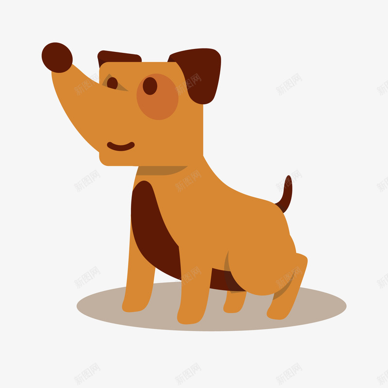 卡通可爱的宠物狗矢量图ai免抠素材_88icon https://88icon.com 乖巧 动物设计 可爱 宠物狗 小狗 扁平化 矢量图