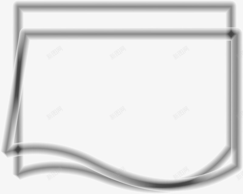 灰色商务几何线条边框png免抠素材_88icon https://88icon.com 商务 抽象 灰色 矢量素材 线条边框