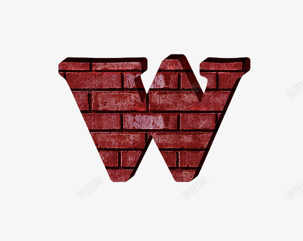 红砖墙字母wpng免抠素材_88icon https://88icon.com 创意数字 文化砖 红砖墙字母数字