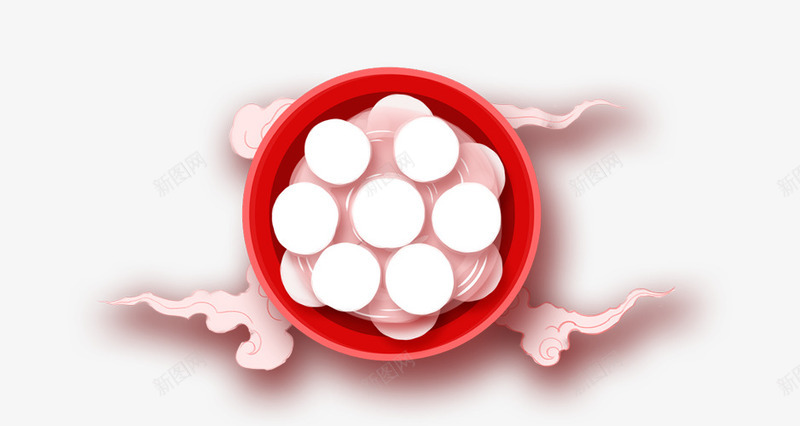 红色喜庆元宵节装饰插图png免抠素材_88icon https://88icon.com 元宵 元宵节 喜庆 汤圆 祥云 红色 装饰插图