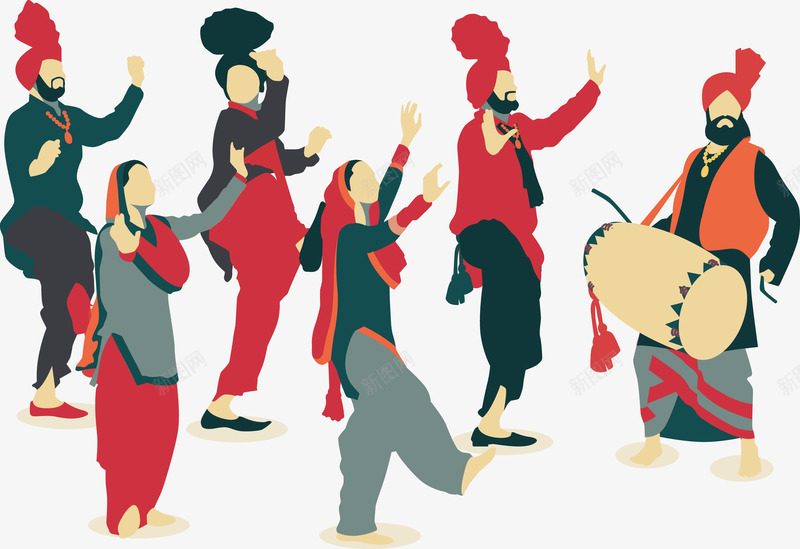 传统服装印度西北民间服饰png免抠素材_88icon https://88icon.com 传统服装 印度西北 服饰 民间