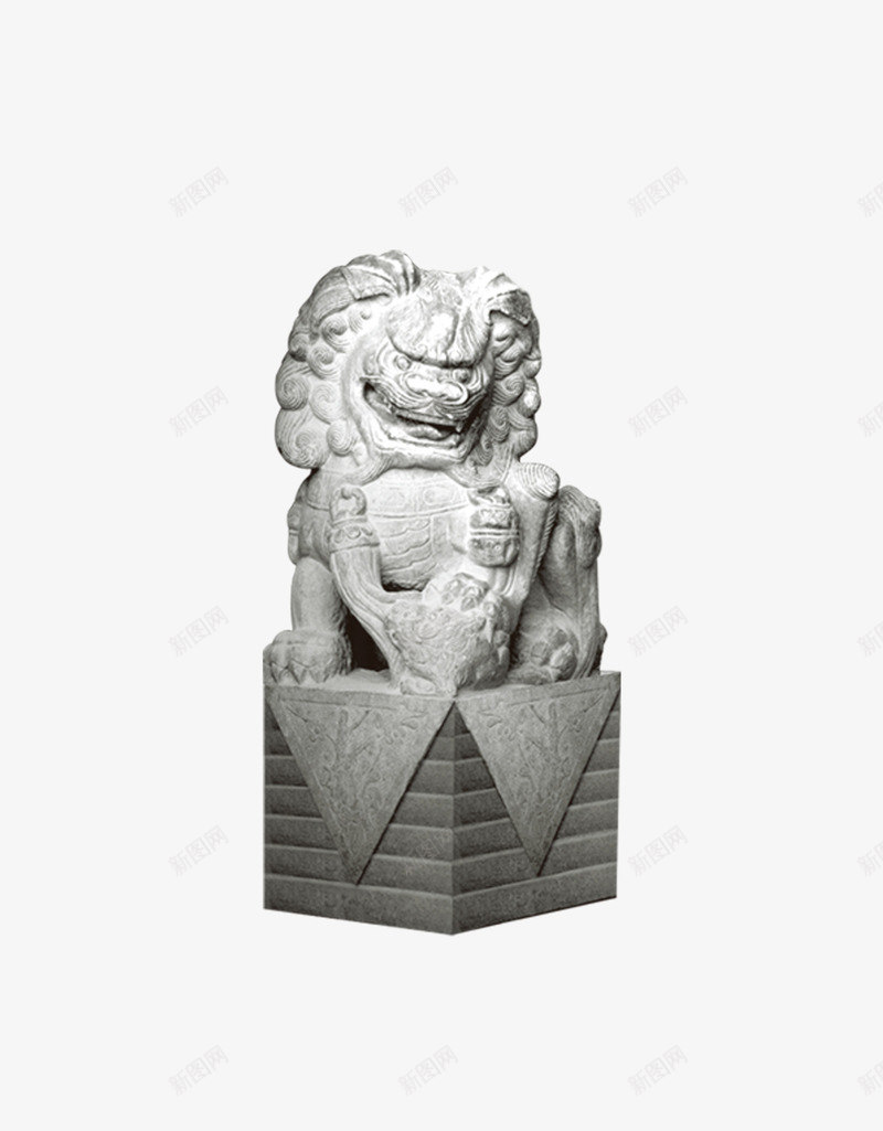 石狮子石像雕像png免抠素材_88icon https://88icon.com 石像 石狮子 雕像
