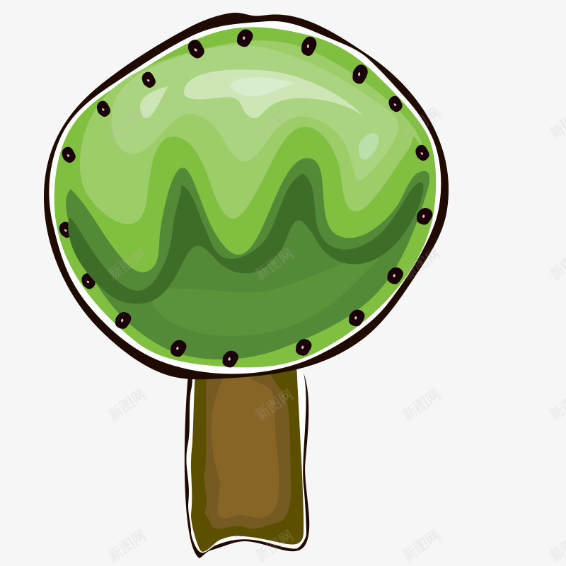 手绘卡通马路下休闲建筑png免抠素材_88icon https://88icon.com 交通 休闲 卡通 建筑 手绘 树 马路下