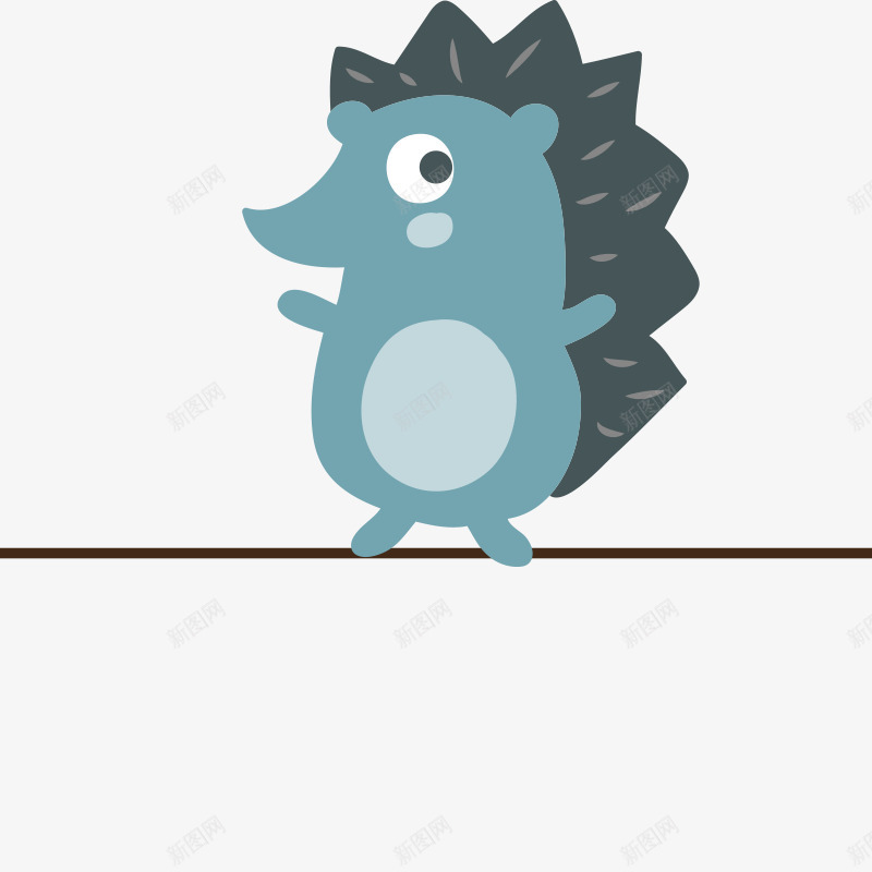 卡通扁平化可爱动物欢乐png免抠素材_88icon https://88icon.com 刺猬 动物 卡通 可爱 扁平化 欢乐