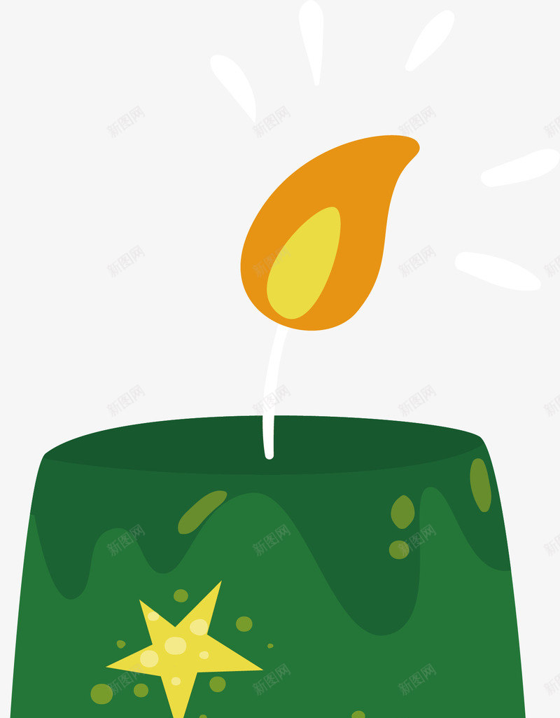 绿色圣诞蜡烛矢量图ai免抠素材_88icon https://88icon.com 圣诞节 圣诞蜡烛 烛光 矢量png 绿色蜡烛 蜡烛 矢量图
