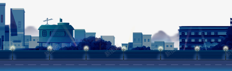 2017卡通马路夜色高楼psd免抠素材_88icon https://88icon.com 卡通 卡通路 夜色 幼教 楼台 路灯 马路 高楼
