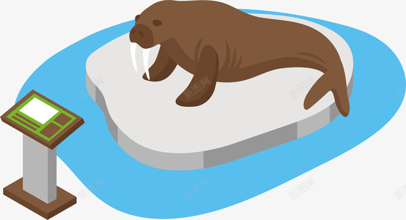 卡通手绘动物园海象插画矢量图ai免抠素材_88icon https://88icon.com 动物 动物园 北极熊 卡通 大象 手绘动物园海象 插画 狮子 角马 野生动物 长颈鹿 矢量图
