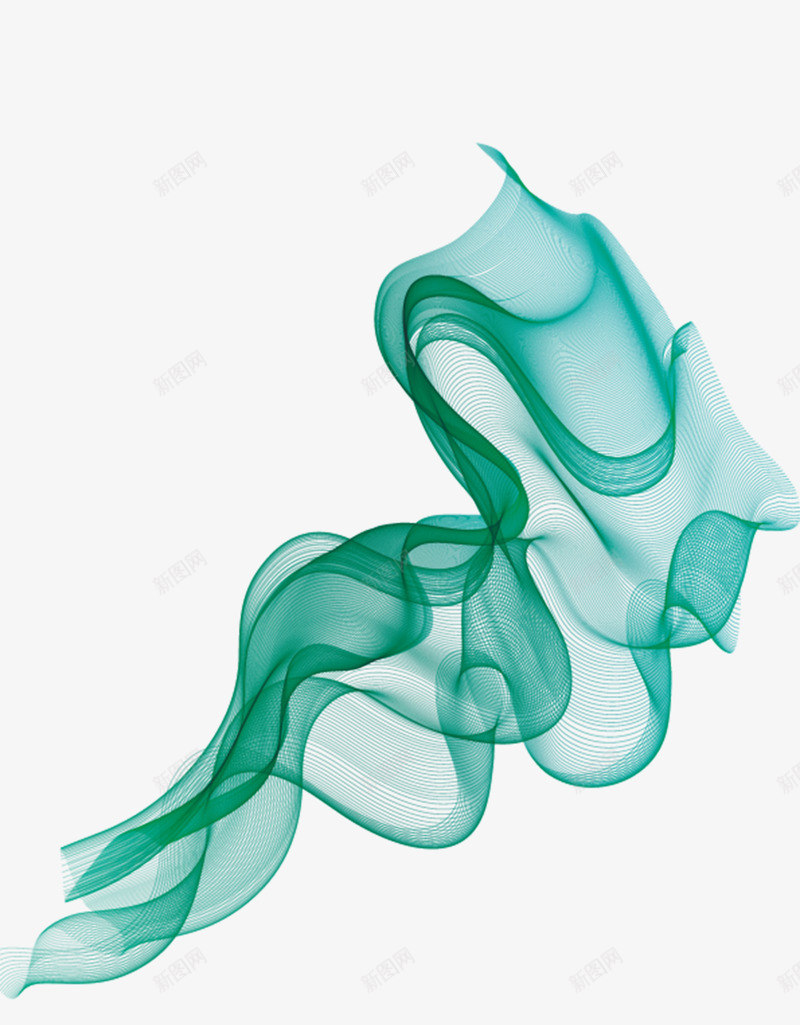 飘逸环绕线条png免抠素材_88icon https://88icon.com 环绕线条 线条 蓝色 飘逸