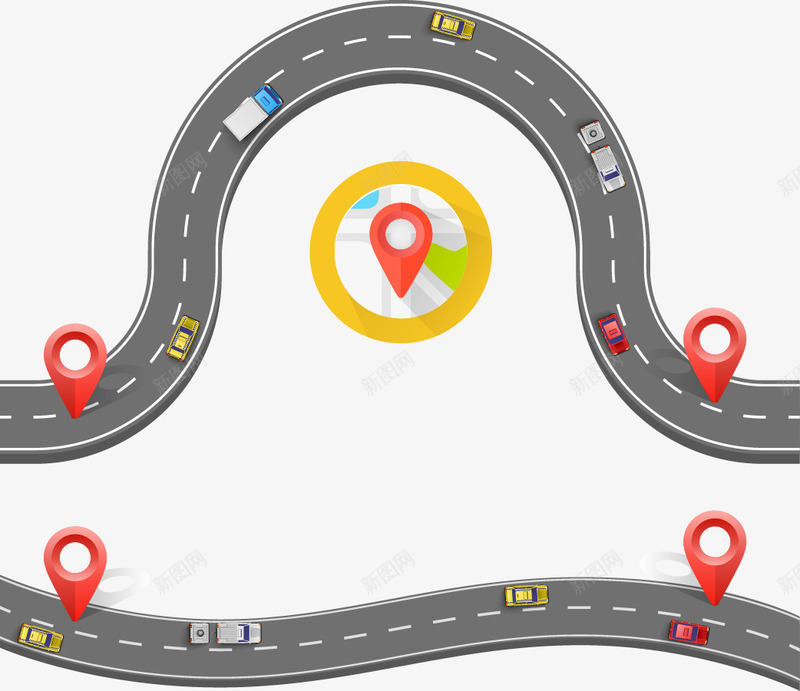 卡通扁平公路矢量图ai免抠素材_88icon https://88icon.com 公路 卡通 扁平 曲折 矢量图