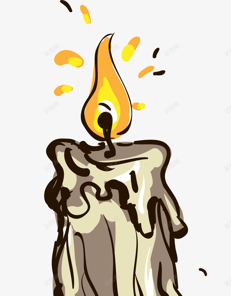 手绘抽象蜡烛图案矢量图ai免抠素材_88icon https://88icon.com 手绘 抽象 蜡烛图案 矢量图