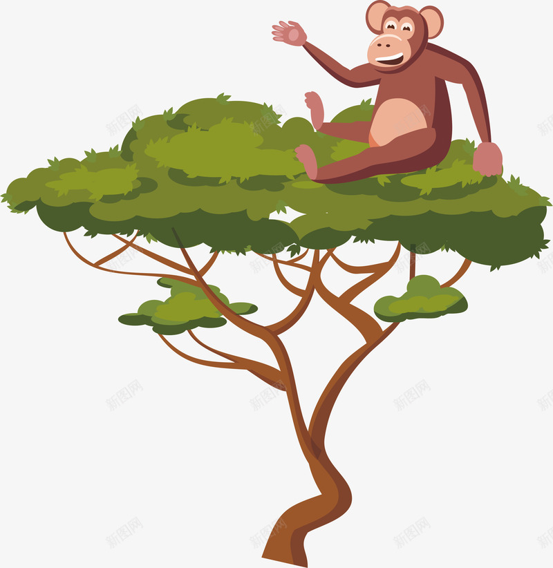 手绘卡通野生动物猴子矢量图ai免抠素材_88icon https://88icon.com 动物 动物园 卡通猴子 大猩猩 大象 手绘猴子 河马 犀牛 狮子 猴子 野生猴子 长颈鹿 矢量图