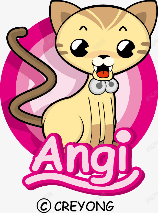 卡通猫咪图案矢量图ai免抠素材_88icon https://88icon.com 卡通 图案 猫咪 矢量图