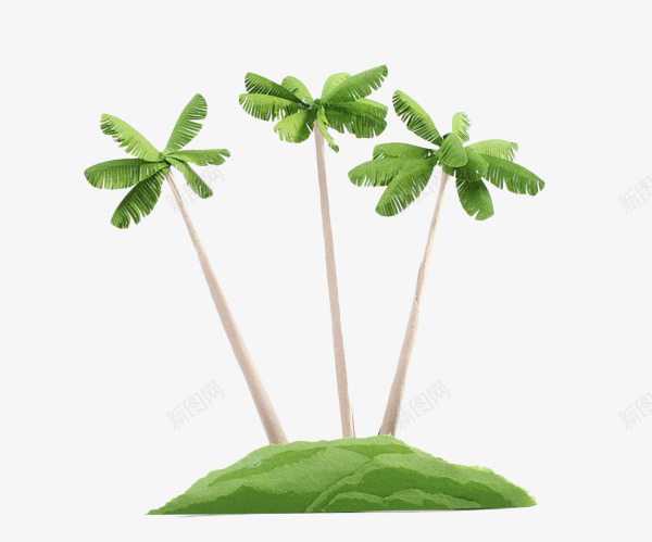 卡通绿色高大椰树png免抠素材_88icon https://88icon.com 卡通 树木 植物 绿地 绿色素材