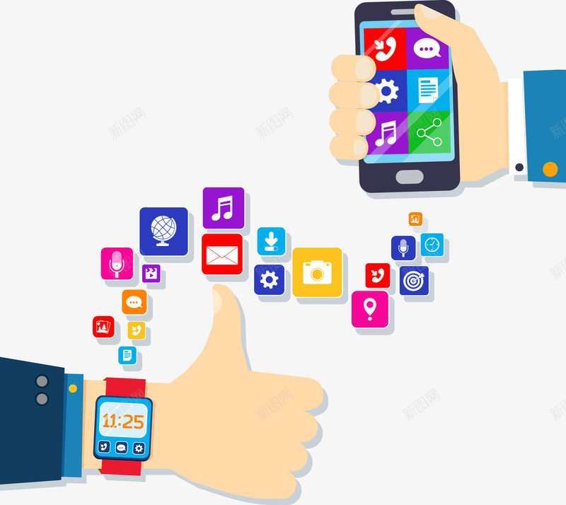 智能设备APP介绍矢量图ai免抠素材_88icon https://88icon.com APP介绍 PNG图片 智能设备 矢量素材 程序 软件 矢量图