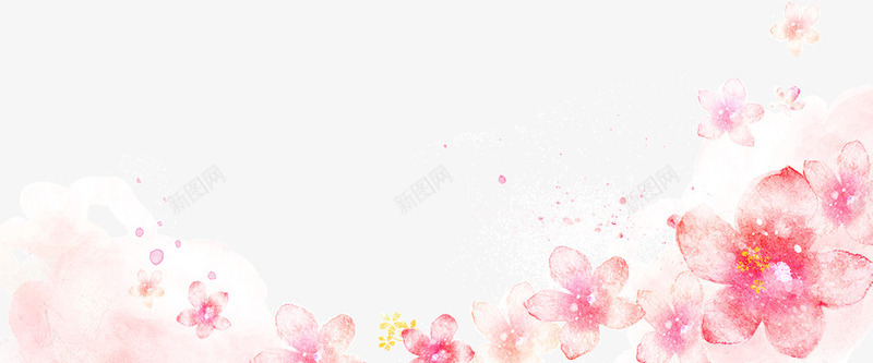手绘水粉粉色花朵png免抠素材_88icon https://88icon.com 手绘 水粉 粉色 花朵