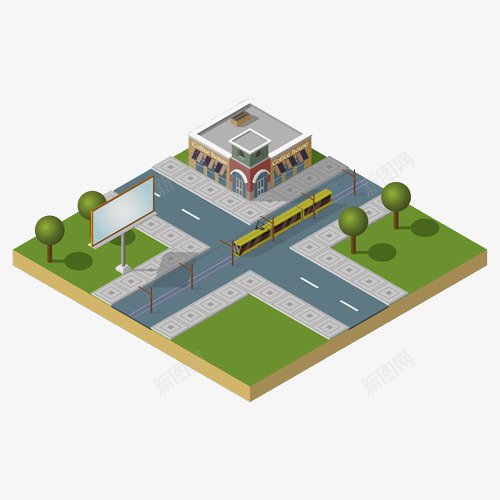 马路公路阁楼建筑png免抠素材_88icon https://88icon.com 岩石 广告 牌匾 绿化