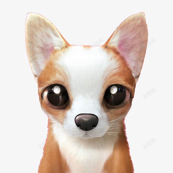 黄色狗狗psd免抠素材_88icon https://88icon.com 宠物 狗狗 黄色 黑眼睛