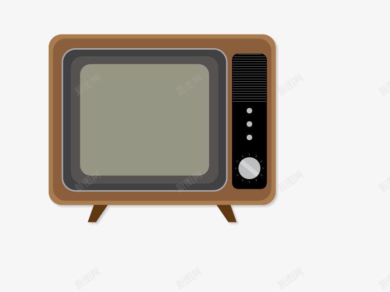 老式电视矢量图ai免抠素材_88icon https://88icon.com 台式 高清 矢量图