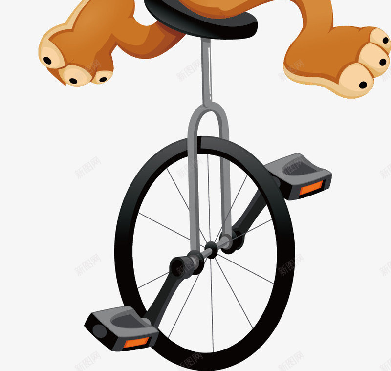 骑着单轮车的狮子矢量图ai免抠素材_88icon https://88icon.com 伞 动物 单轮车 狮子 骑着单轮车的狮子 矢量图