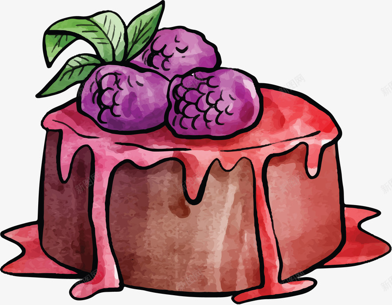 蓝莓装饰巧克力蛋糕矢量图ai免抠素材_88icon https://88icon.com 巧克力蛋糕 矢量png 美味蛋糕 蓝莓 蓝莓蛋糕 蛋糕 矢量图