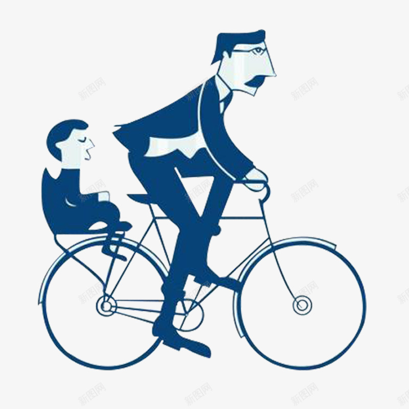 父与子png免抠素材_88icon https://88icon.com 人物形象 卡通 父亲与儿子