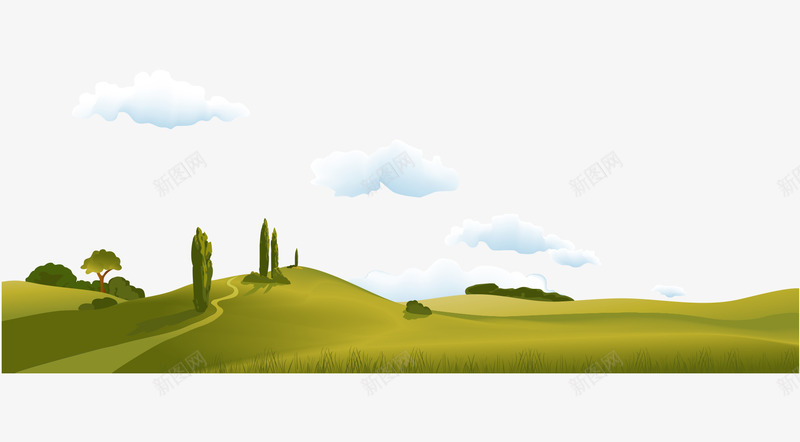插画广阔的空间室外坡地png免抠素材_88icon https://88icon.com 室外 广阔的空间 插画