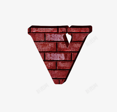 红砖墙字母vpng免抠素材_88icon https://88icon.com 创意数字 文化砖 红砖墙字母数字
