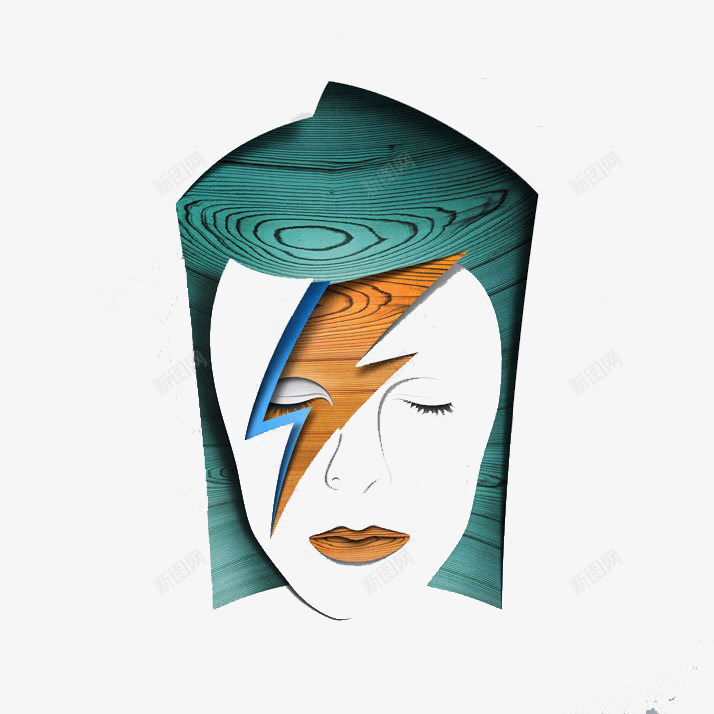 纸拼人脸png免抠素材_88icon https://88icon.com 人脸 女人 拼接 纸