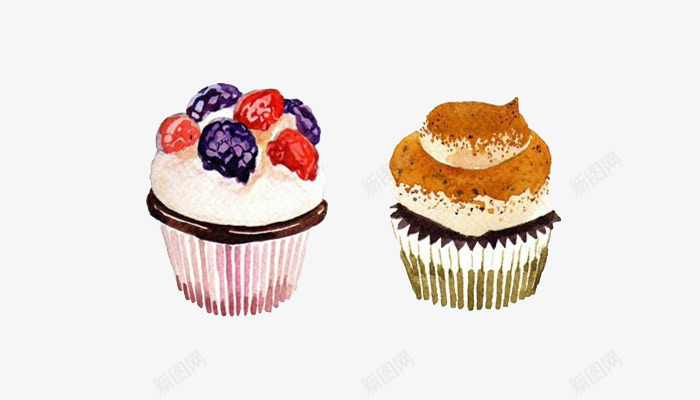杯子蛋糕上的食物png免抠素材_88icon https://88icon.com 卡通 巧克力碎屑 手工 插画 杯子蛋糕 水果 纸杯子 绘画 食物