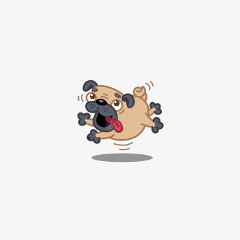 跳跃的沙皮狗png免抠素材_88icon https://88icon.com 动物 卡通 可爱 宠物 淘气