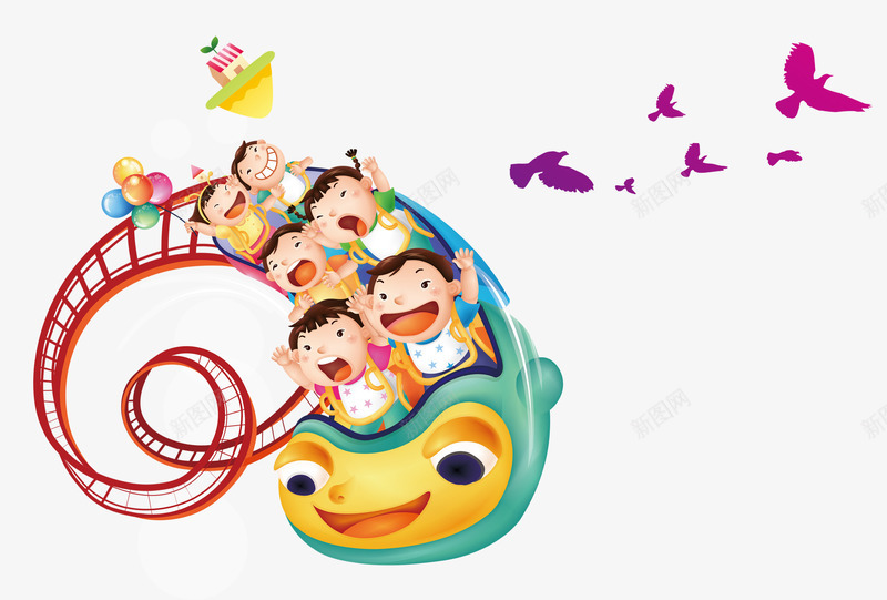 卡通孩童们欢乐玩过山车插图png免抠素材_88icon https://88icon.com 卡通孩童们欢乐玩过山车 卡通孩童们玩过山车 卡通欢乐玩过山车 孩童们欢乐玩过山车插图