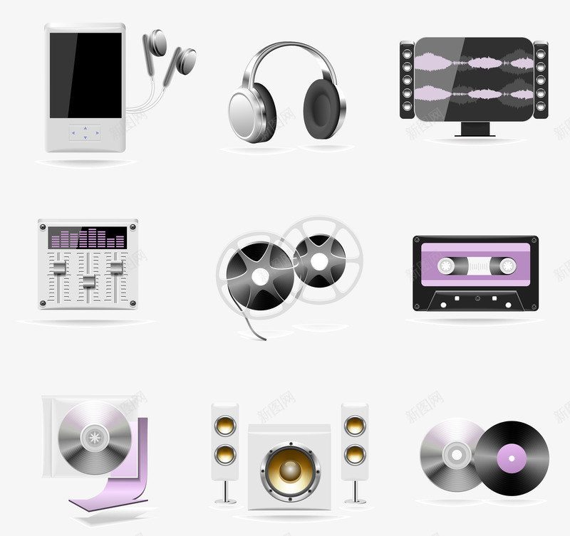 音乐器材矢量图ai免抠素材_88icon https://88icon.com 光碟素材 磁带素材 音乐器材素材库 音乐素材 音响 音响素材 矢量图