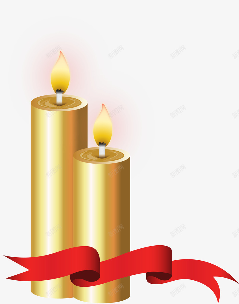 金色蜡烛png免抠素材_88icon https://88icon.com 烛光 蜡烛 金色