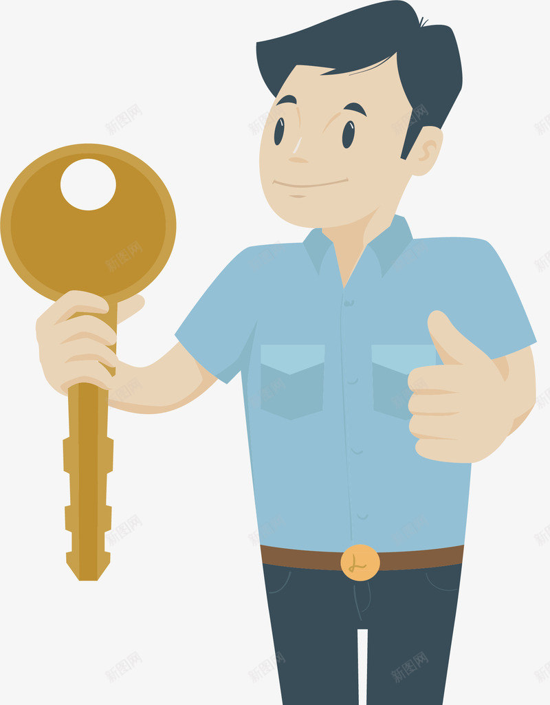 拿着钥匙点赞的人矢量图ai免抠素材_88icon https://88icon.com 工匠 开锁 开锁广告 拿着钥匙 点赞 矢量png 矢量图