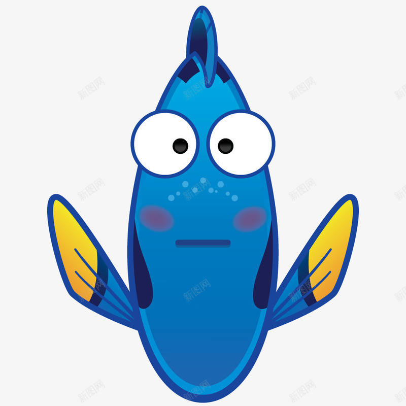 卡通鱼png免抠素材_88icon https://88icon.com 卡通人物 卡通形象 大眼睛 鱼