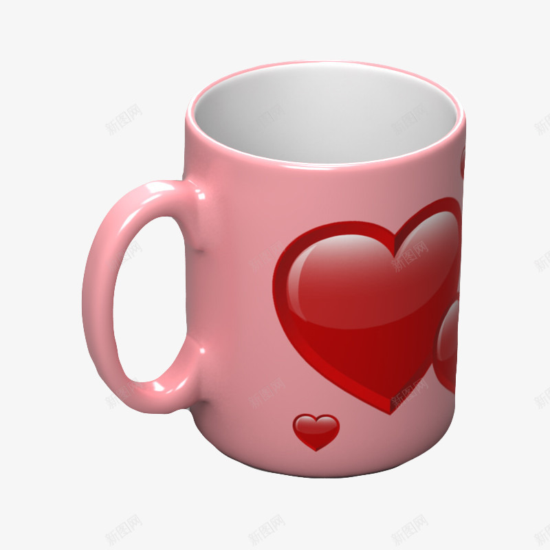 红色爱心空杯子png免抠素材_88icon https://88icon.com 杯子 杯子把手 空容器 空杯子 红杯子 红色爱心空杯子 红色空杯子