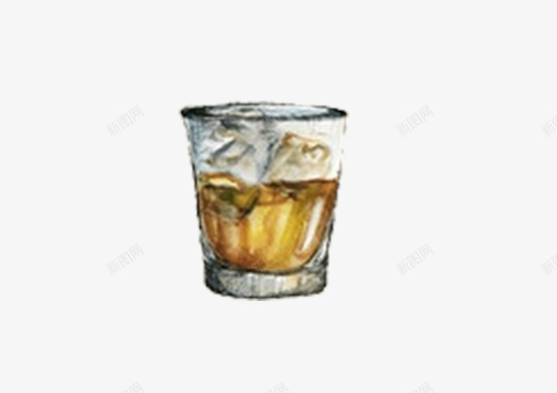 手绘酒水psd免抠素材_88icon https://88icon.com 手绘 酒吧 酒水 黄色