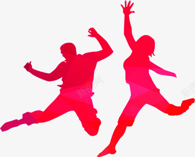 红色欢乐舞蹈人物剪影png免抠素材_88icon https://88icon.com 人物 剪影 欢乐 红色 舞蹈