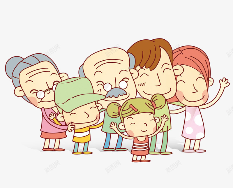 卡通欢乐一家人png免抠素材_88icon https://88icon.com 亲爱的爸爸妈妈 卡通 哥哥妹妹 家人 爷爷奶奶 爸爸妈妈 老夫老妻