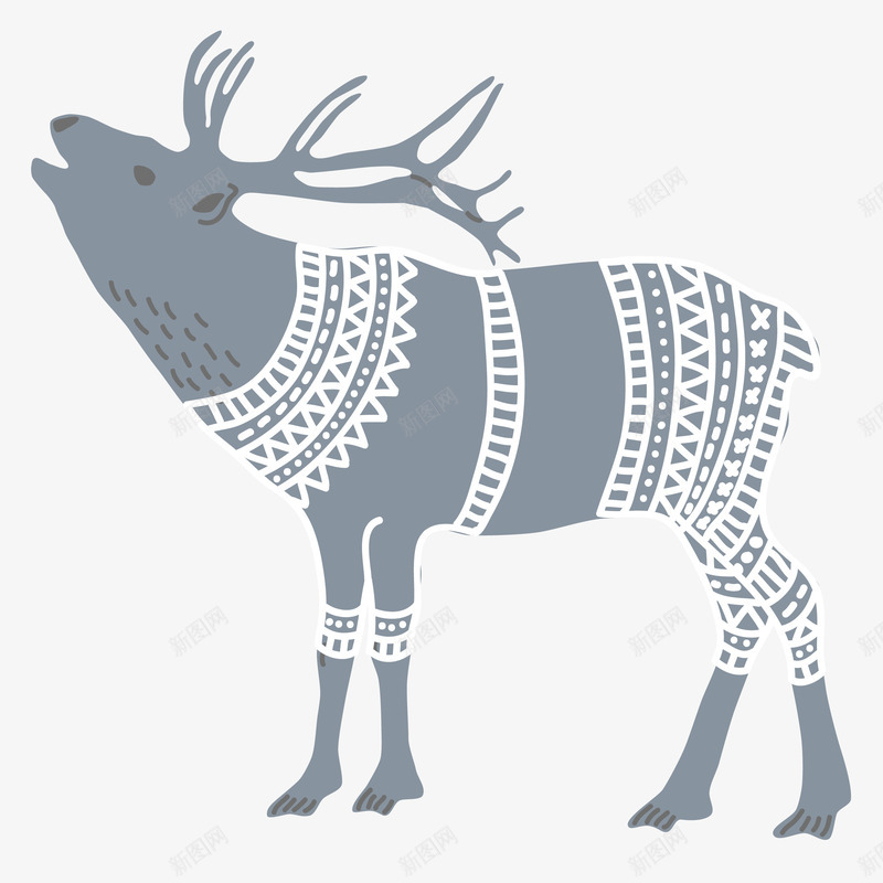 装饰小清新麋鹿矢量图ai免抠素材_88icon https://88icon.com 小清新 装饰 麋鹿 矢量图